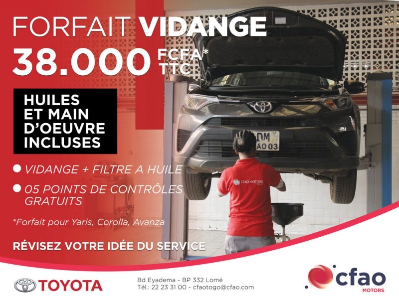 Profitez des forfaits vidange à prix réduit chez CFAO MOTORS
